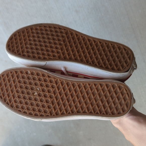 VANS Off the Wall Old Skool Checkered‎ Suede Canvas Mens Red Sneakers 6.5 - Picture 6 of 8